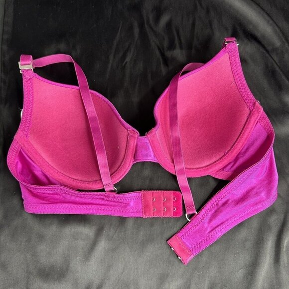 Mopas Intimates Pink Bra Rhinestone Straps Adjustable Straps￼ Underwire - Picture 10 of 12